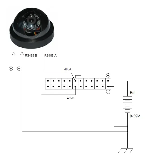 Схема подключения ZM-CAM по RS-485 к приборам 10 и 7x