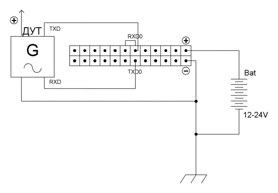 Подключение цифрового ДУТ по RS-232
