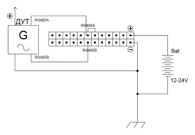 Подключение цифрового ДУТ по RS-485